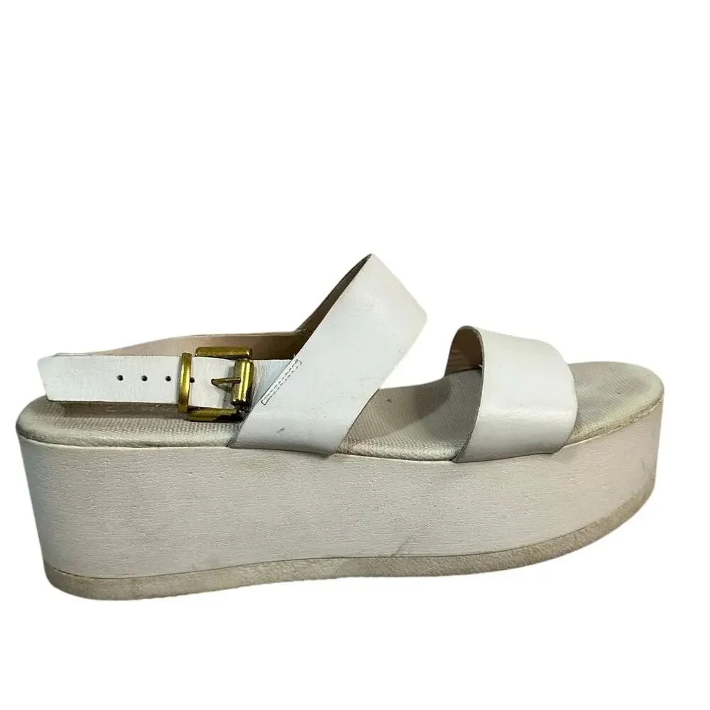 CARVELA KURT GEIGER Women's Krown Flatform Sandals Size 40/US 9 In White